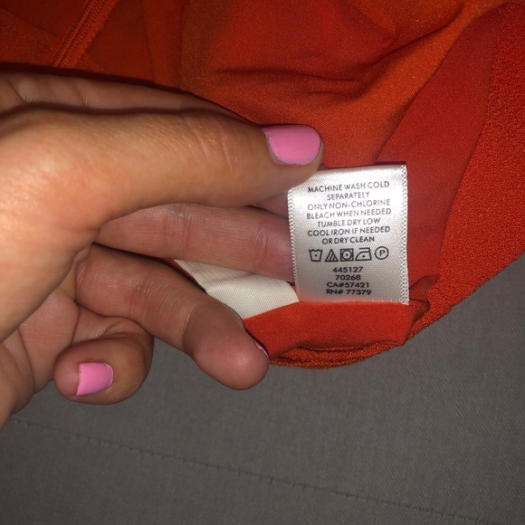 Orange, swing skirt with wrap. - Picture 4 of 7